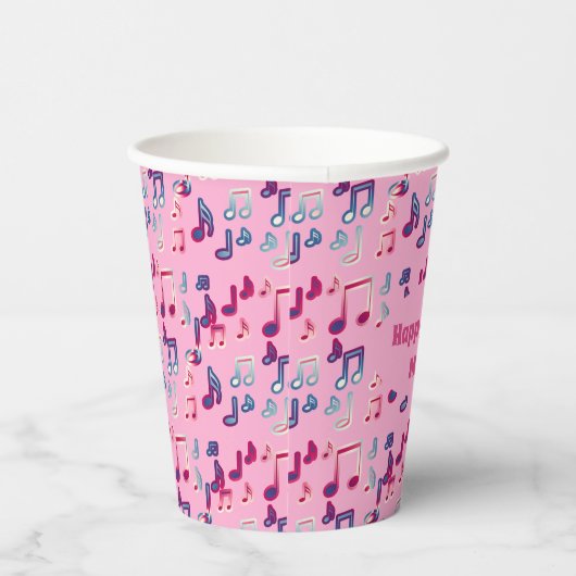 Gobelets En Papier soirée notes musicales (Droite)