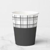 Gobelets En Papier Soirée Tartan moderne personnalisée (Verso)