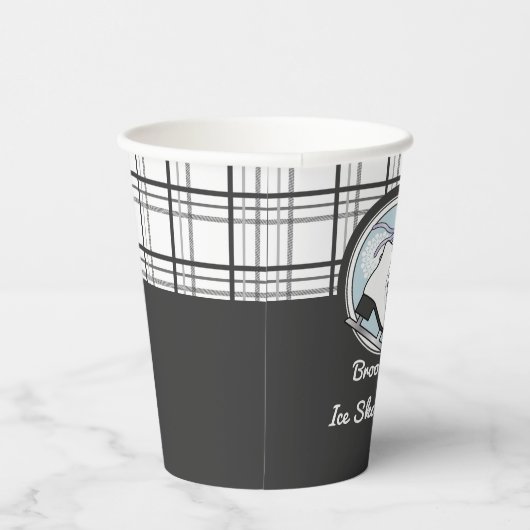 Gobelets En Papier Soirée Tartan moderne personnalisée (Droite)