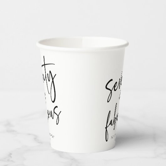 Gobelets En Papier Soixante-dix et fabuleux Minimal 70e fête d'annive (Gauche)