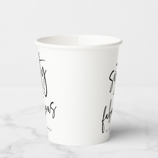 Gobelets En Papier Soixante et fabuleux Minimal 60e fête d'anniversai (Gauche)