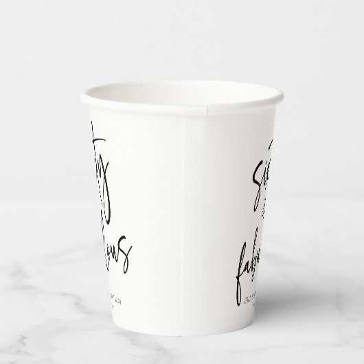 Gobelets En Papier Soixante et fabuleux Minimal 60e fête d'anniversai (Droite)