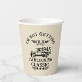 Gobelets En Papier Soixante-quinze vintage 75e anniversaire (Recto)