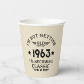 Gobelets En Papier Soixante vintage 60e anniversaire (Recto)