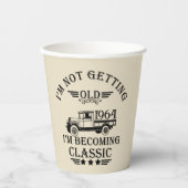 Gobelets En Papier Soixante vintage 60e anniversaire (Recto)