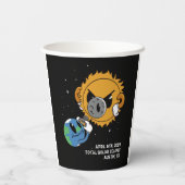 Gobelets En Papier Solar Eclipse 2025 Photobomb Personnalisé (Verso)