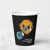 Gobelets En Papier Solar Eclipse 2025 Photobomb Personnalisé (Recto)