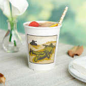 Gobelets En Papier Soldat Rétro Et Char