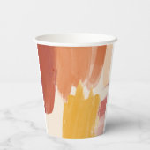 Gobelets En Papier Soleil de Terracotta | Mariage de monogramme (Verso)