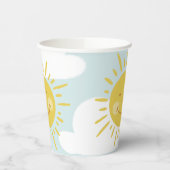 Gobelets En Papier Soleil doux et souriant (Gauche)