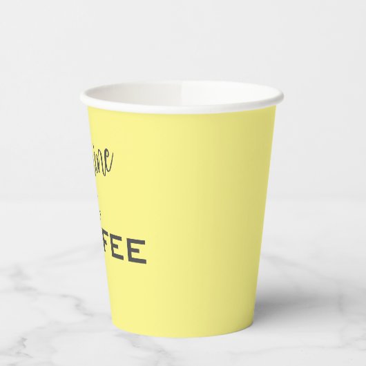 Gobelets En Papier Soleil et café jaune (Gauche)