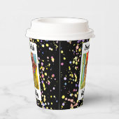 Gobelets En Papier Solennellement Noir Anniversaire Fête Photo person (Droite)