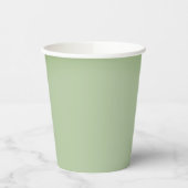 Gobelets En Papier Solid Jade Green Celadon  (Gauche)