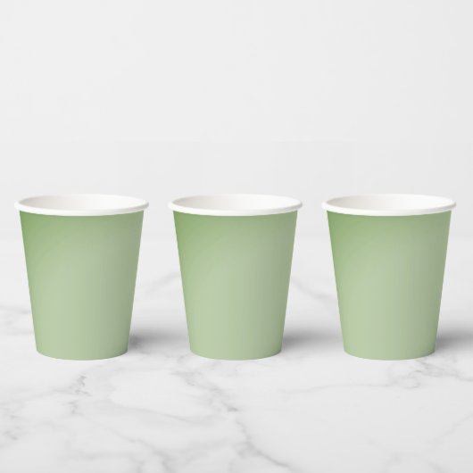 Gobelets En Papier Solid Jade Green Celadon (Multi)
