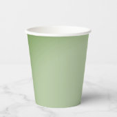 Gobelets En Papier Solid Jade Green Celadon  (Recto)