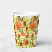 Gobelets En Papier Solstice tournesol jaune et vert (Droite)