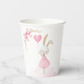 Gobelets En Papier Some Bunny is Turning One 1st Birthday, Pink Bow (Verso)