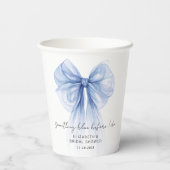 Gobelets En Papier Something Blue Before I Do Bow Bridal Shower (Verso)