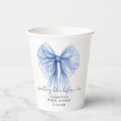 Gobelets En Papier Something Blue Before I Do Bow Bridal Shower (Recto)