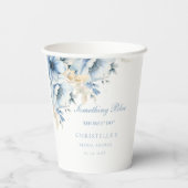 Gobelets En Papier Something blue before i do floral Baby shower n'es (Verso)