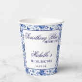 Gobelets En Papier Something Blue Before I Do Floral Réception de mar (Verso)