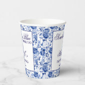 Gobelets En Papier Something Blue Before I Do Floral Réception de mar (Droite)