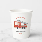 Gobelets En Papier Son L'alarme Camion Fête d'anniversaire (Verso)