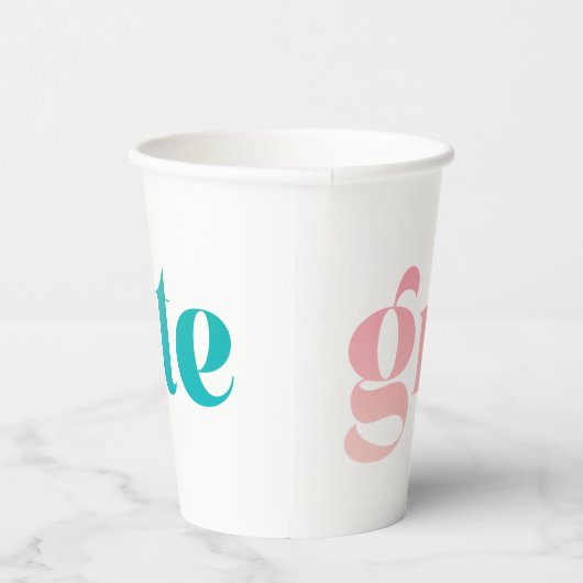 Gobelets En Papier Sorbet Gradient Graduation Party (Droite)