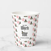 Gobelets En Papier Sorcière 1er anniversaire (Recto)