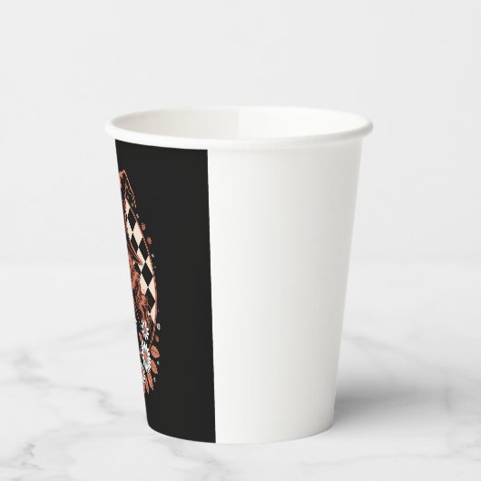 Gobelets En Papier Sorcière À damiers Halloween (Gauche)