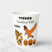 Gobelets En Papier Sorcière ambulante Citrouille Halloween Anniversai (Recto)