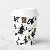 Gobelets En Papier sorcière assistant chatte lune bloomstick (Recto)