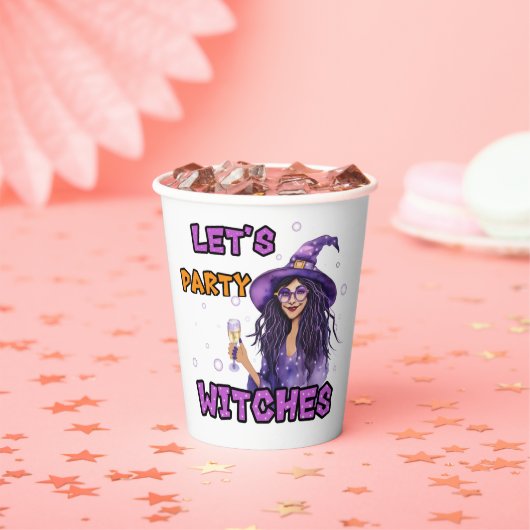 Gobelets En Papier Sorcière d'Halloween (Insitu)