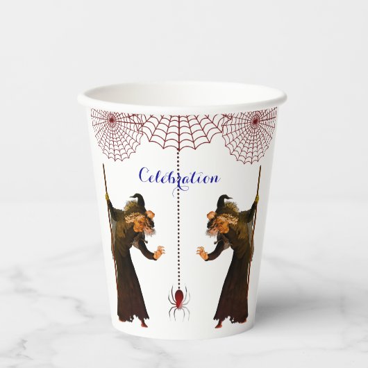 Gobelets En Papier Sorcière Éffrayante (Recto)