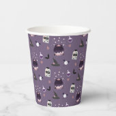 Gobelets En Papier Sorcière éffrayante fête d'anniversaire d'Hallowee (Verso)