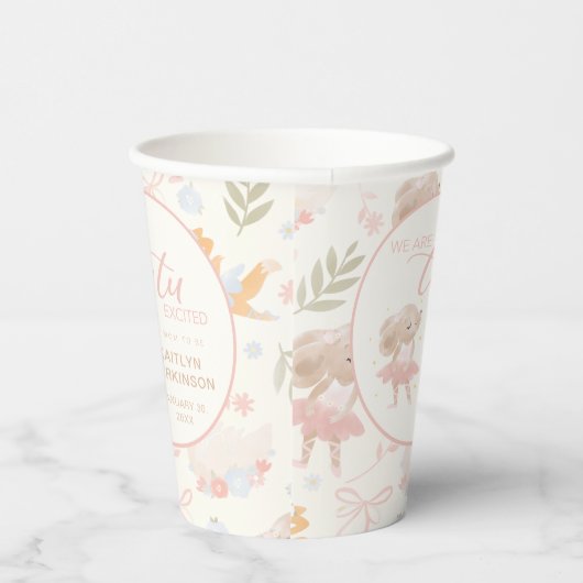 Gobelets En Papier Souris Ballerina Tutu Baby shower excité (Droite)