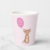 Gobelets En Papier Souris mignonne Woodland | Coupe de papier d'anniv (Recto)