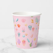 Gobelets En Papier Sous la mer Anniversaire (Verso)
