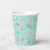 Gobelets En Papier Sous la mer Anniversaire (Verso)
