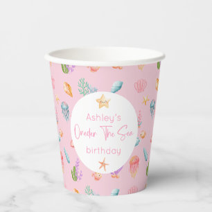 Gobelets En Papier Sous la mer Anniversaire