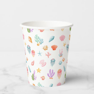 Gobelets En Papier Sous la mer Anniversaire