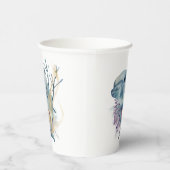 Gobelets En Papier Sous la mer Aquarelle Dauphin Océan Marine Vie (Droite)