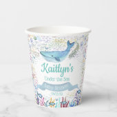 Gobelets En Papier Sous la mer | Baby shower à thème océanique (Recto)