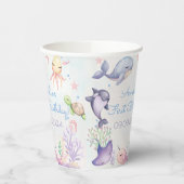 Gobelets En Papier Sous la mer Bleue Sea Vie fête d'anniversaire (Gauche)