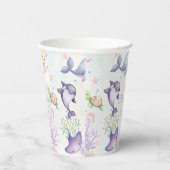 Gobelets En Papier Sous la mer Bleue Sea Vie fête d'anniversaire (Droite)