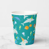 Gobelets En Papier Sous la mer dauphins et fête d'anniversaire garçon (Gauche)
