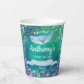 Gobelets En Papier Sous la mer Tout âge Anniversaire (Verso)