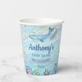 Gobelets En Papier Sous la mer Tout âge Anniversaire (Verso)