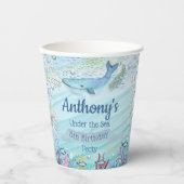Gobelets En Papier Sous la mer Tout âge Anniversaire (Recto)