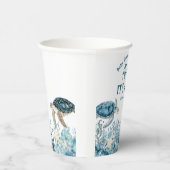 Gobelets En Papier Sous l'Ahoy bleu mer C'est un Baby shower garçon (Droite)